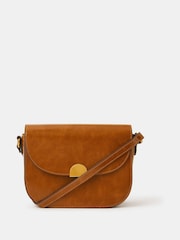 Accessorize Brown Boxy Cross-Body Bag - Image 1 of 5