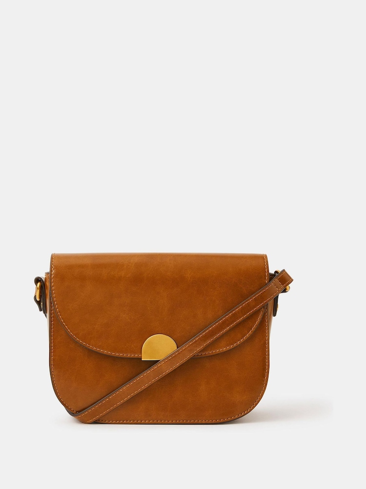 Accessorize Brown Boxy Cross-Body Bag - Image 1 of 5