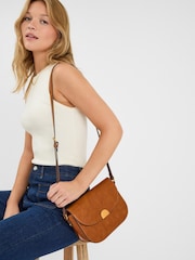 Accessorize Brown Boxy Cross-Body Bag - Image 5 of 5
