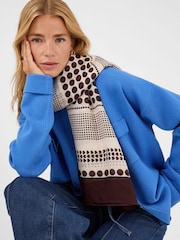Accessorize Natural Large Polka Dot Heart Satin Scarf - Image 3 of 3