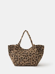 Accessorize Animal Leopard Print Teddy Shoulder Bag - Image 1 of 2