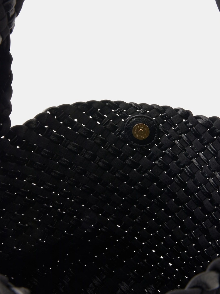 Accessorize Black Large Woven Shoulder Bag - Image 2 of 2 Accessorize Black Large Woven Shoulder Bag - Image 2 of 2