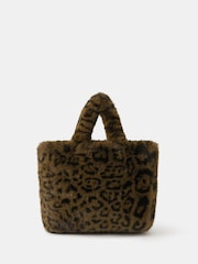 Accessorize Animal Leopard Print Faux Tote Bag - Image 1 of 2