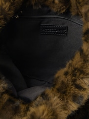 Accessorize Animal Leopard Print Faux Tote Bag - Image 2 of 2