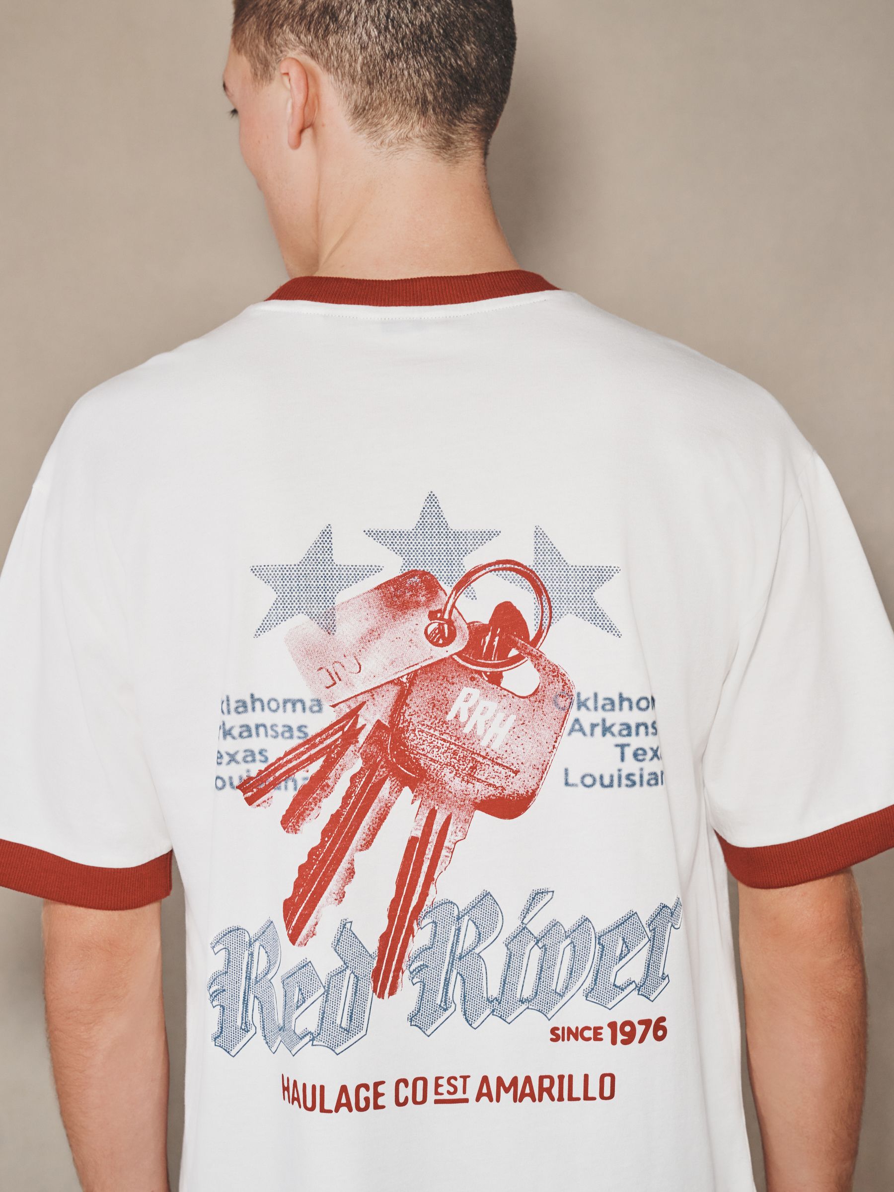 Buy White EDIT Graphic Ringer T-Shirt from Next USA