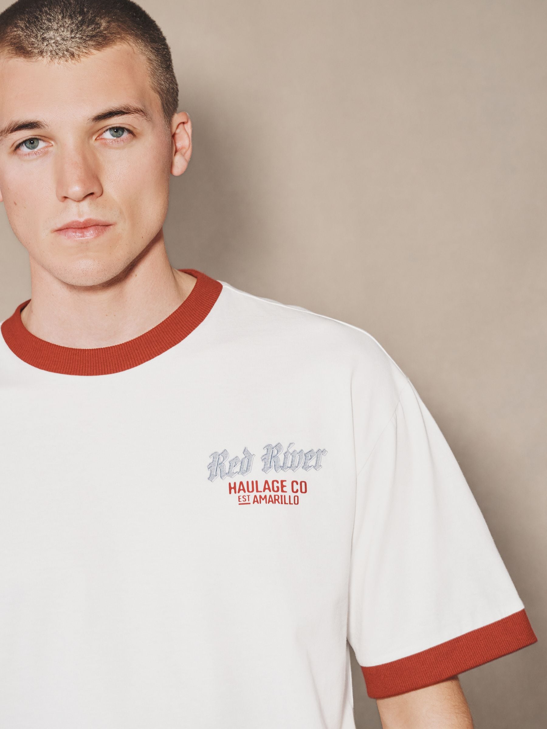 Buy White EDIT Graphic Ringer T-Shirt from Next USA