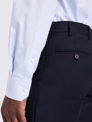 MOSS Blue Tailored Fit Dobby Shirt - Image 2 of 3