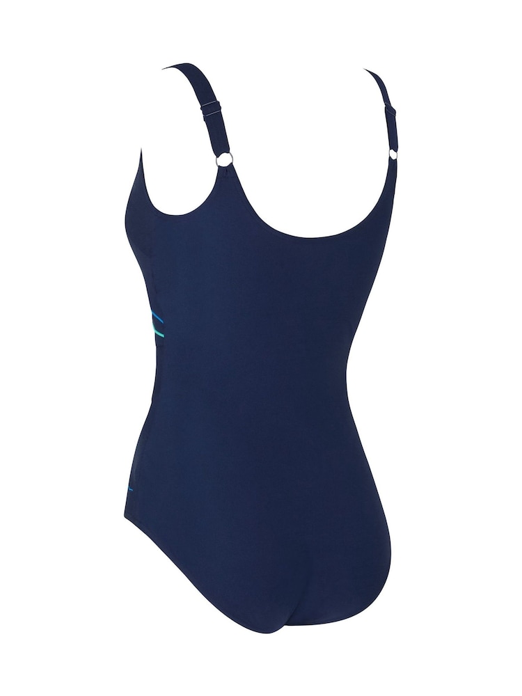 Zoggs Blue Adjustable Scoopback with Tummy Control, Foam Cup Support & Adjustable Straps - صورة 2 من 2