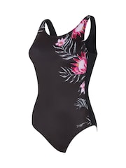 Zoggs Scoopback Black Swimsuit with Foam Cup Support - Image 1 of 2