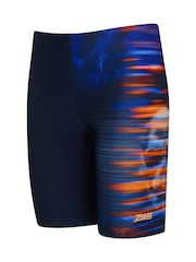 Zoggs Boys Blue Mid Jammer Dullskull Print Swimsuit - Image 4 of 4