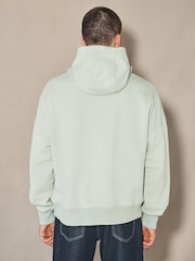 Sage Green EDIT Boxy Fit Heavyweight Hoodie - Image 3 of 8