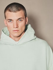 Sage Green EDIT Boxy Fit Heavyweight Hoodie - Image 4 of 8
