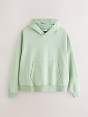Sage Green EDIT Boxy Fit Heavyweight Hoodie - Image 6 of 8