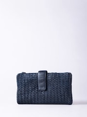 Lakeland Leather Blue Large Wreay Tab Purse - Image 1 of 5