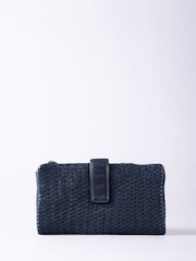 Lakeland Leather Blue Large Wreay Tab Purse - Image 2 of 5