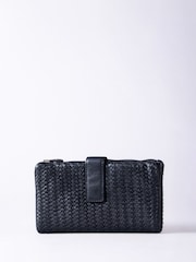 Lakeland Leather Black Large Wreay Tab Purse - Image 1 of 5