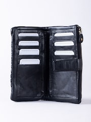 Lakeland Leather Black Large Wreay Tab Purse - Image 3 of 5