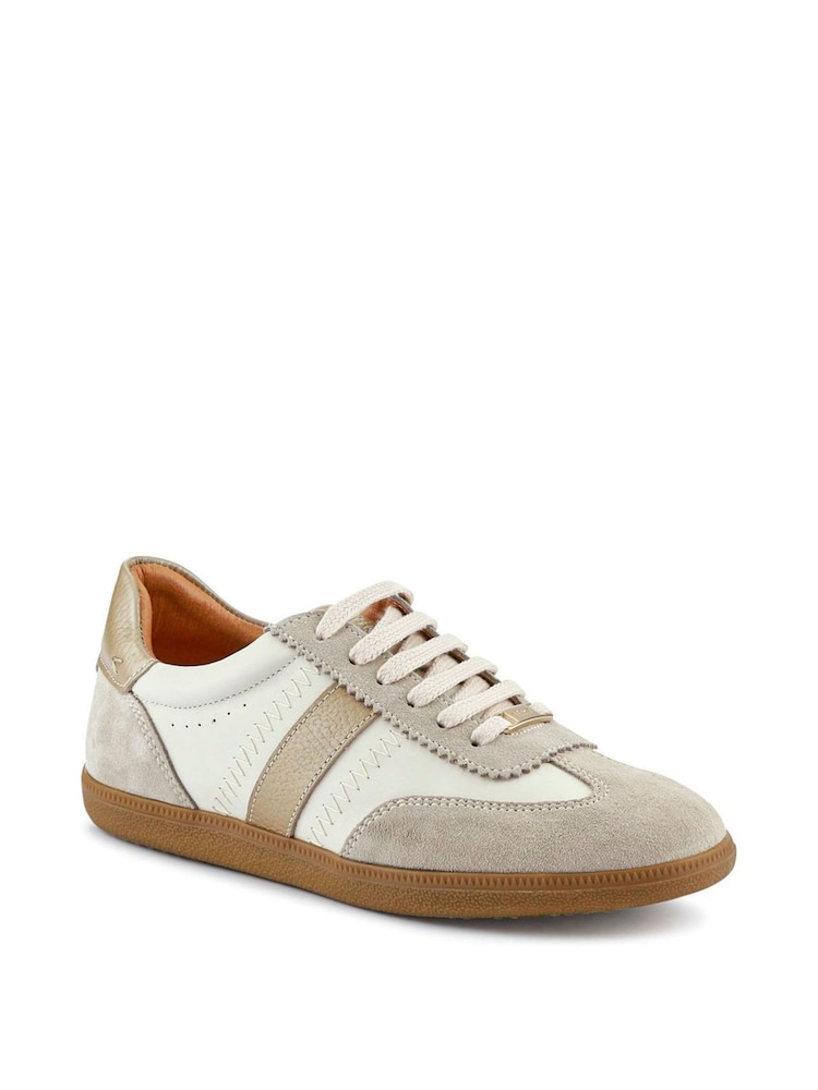 Jones Bootmaker Gold Artea Leather Trainers - Image 2 of 5