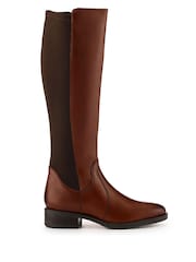 Jones Bootmaker Brown Stretch Fit Ellisia Leather Long Boots - Image 2 of 5