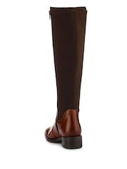 Jones Bootmaker Brown Stretch Fit Ellisia Leather Long Boots - Image 3 of 5