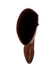 Jones Bootmaker Brown Stretch Fit Ellisia Leather Long Boots - Image 4 of 5