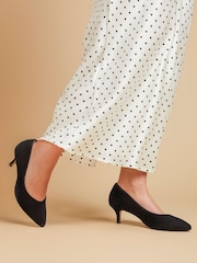 Jones Bootmaker Black Yulia Leather Stiletto Heeled Court Shoes - Image 1 of 5