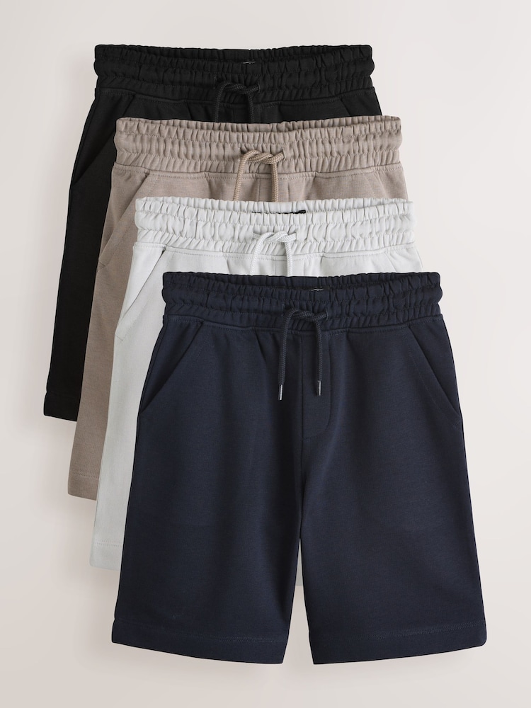 Grey/Stone/Navy/Black Loose Fit Basic Shorts (3-16yrs) - Image 1 of 8