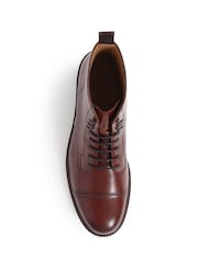 Jones Bootmaker Brown Finch Leather Lace-Up Boots - Image 4 of 5