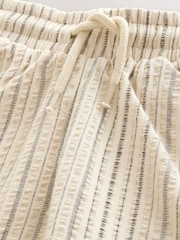 Ecru/Black Textured Stripe Shorts (3-16yrs) - Image 7 of 8