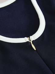 Baker by Ted Baker Cut Out Contrast Ponte Skater Dress - Image 11 of 12