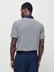 G/Fore Blue Feeder Stripe Golf Polo Shirt - Image 3 of 7