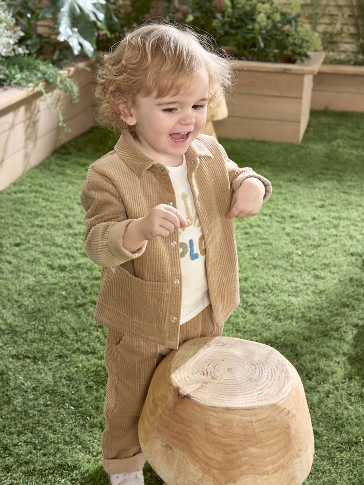 Mamas & Papas Cord Brown Trousers with Turn Back Cuffs - Image 9 of 9 Mamas & Papas Cord Brown Trousers with Turn Back Cuffs - Image 9 of 9