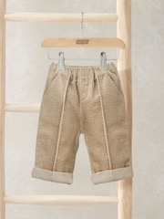 Mamas & Papas Cord Brown Trousers with Turn Back Cuffs - Image 2 of 9