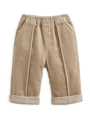 Mamas & Papas Cord Brown Trousers with Turn Back Cuffs - Image 4 of 9