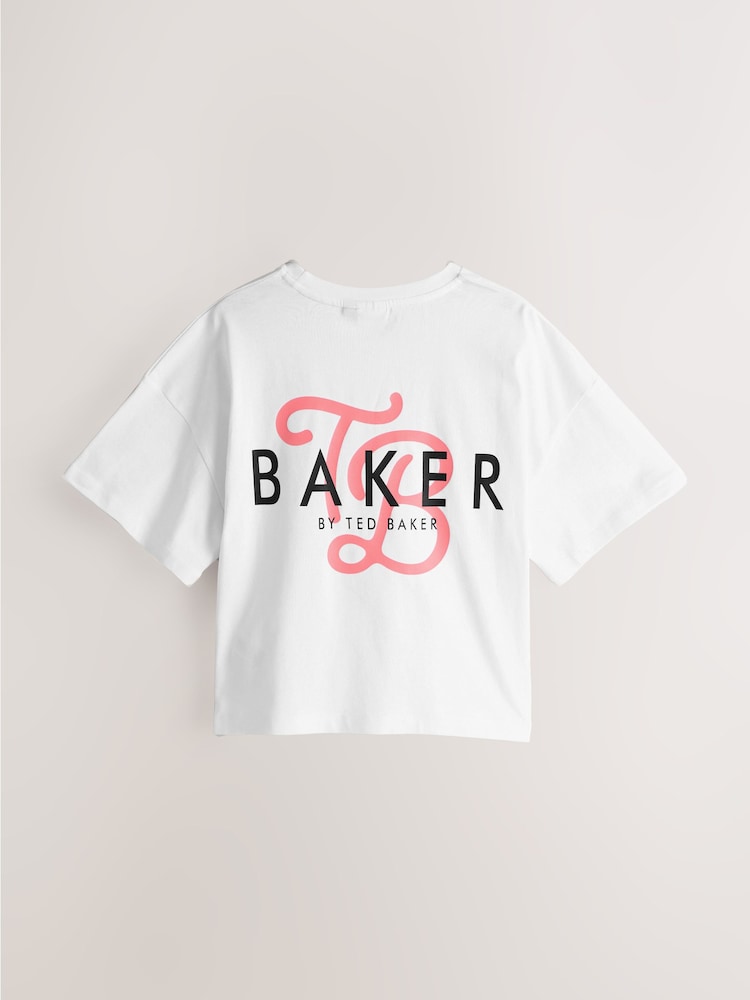 Rosa coral - Baker by Ted Baker 3 Pacote de camisetas estampadas oversized - Imagem 2 de 7