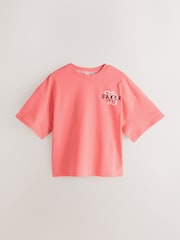 Rosa coral - Baker by Ted Baker 3 Pacote de camisetas estampadas oversized - Imagem 5 de 7