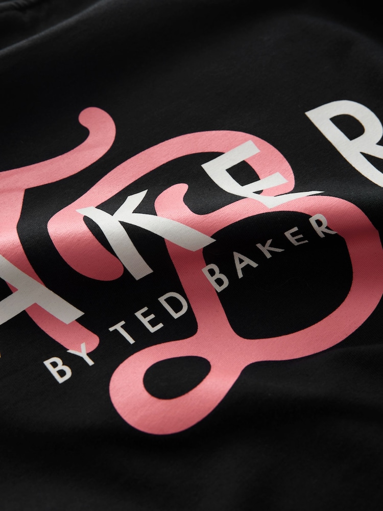 Rosa coral - Baker by Ted Baker 3 Pacote de camisetas estampadas oversized - Imagem 7 de 7