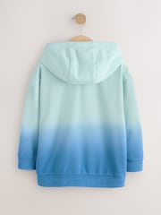 Blue Dip Dye Graphic Zip Through Hoodie (3-16yrs) - Image 2 of 4