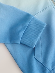 Blue Dip Dye Graphic Zip Through Hoodie (3-16yrs) - Image 6 of 7
