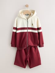 Burgundy Red Colourblock Zip Through Hoodie Set (3-16yrs) - Image 2 of 5