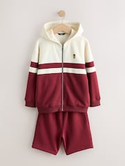 Burgundy Red Colourblock Zip Through Hoodie Set (3-16yrs) - Image 6 of 10
