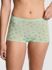 Victoria's Secret Pink Mint Green Heart Short Knickers - Image 1 of 2