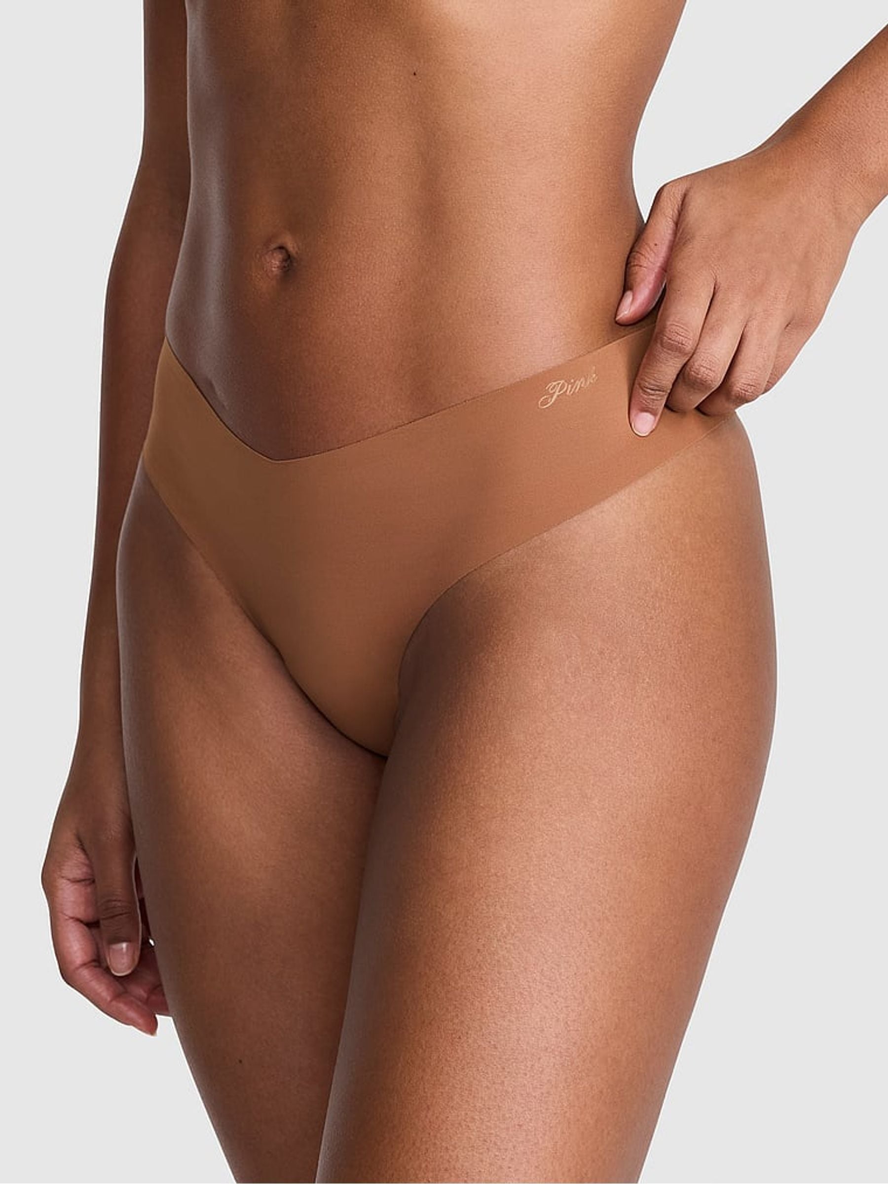 Victoria's Secret PINK Caramel Thong No Show Knickers