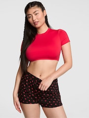 Victoria's Secret Pink Black Cherries Pointelle Short Pyjama Bottoms - Image 1 of 3