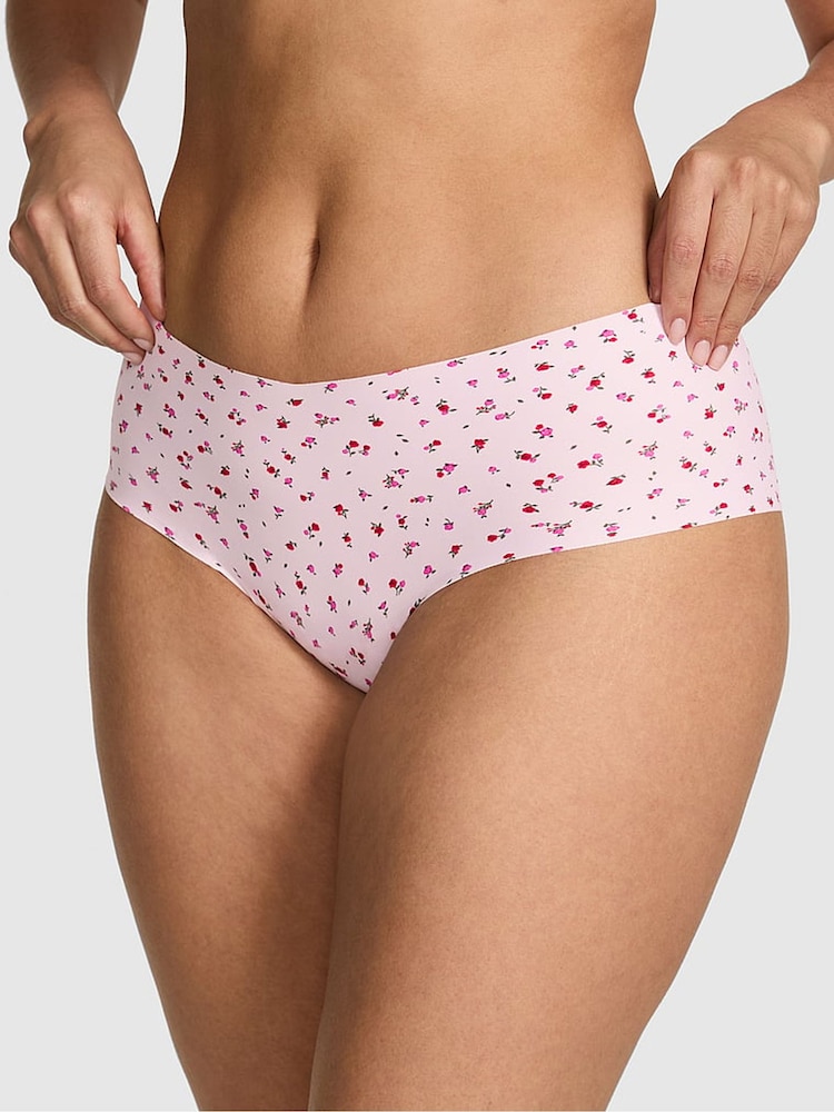 Victoria's Secret PINK Pink Tulip Floral Print Cheeky No Show Knickers - Image 1 of 2 Victoria's Secret PINK Pink Tulip Floral Print Cheeky No Show Knickers - Image 1 of 2
