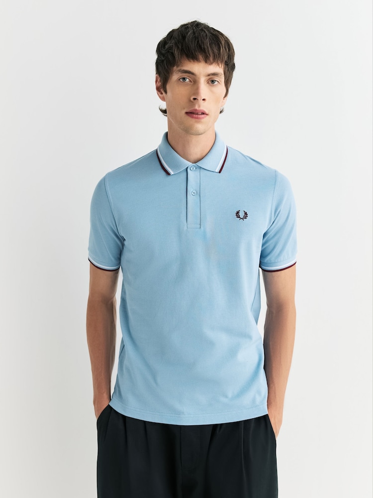 Fred Perry Blue The Twin Tipped Shirt - Image 1 of 5