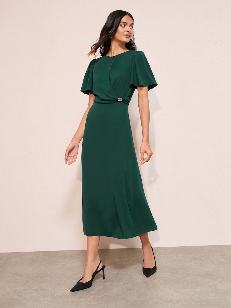 Buy Friends Like These Green Tulip Sleeve Wrap Front Tailored Midi Dress  from Next USA