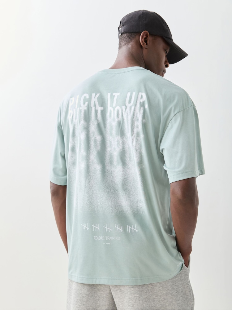 adidas Green Climacool Power Training Graphic T-Shirt - Image 2 of 5