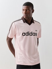 Roz - adidas Originals Archive Collar Engineered Jersey T-Shirt - Imaginea 1 din 6