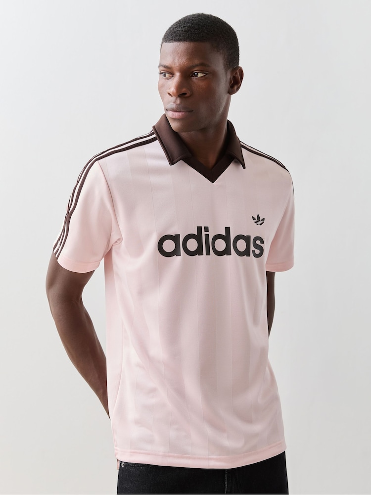 Roz - adidas Originals Archive Collar Engineered Jersey T-Shirt - Imaginea 1 din 6